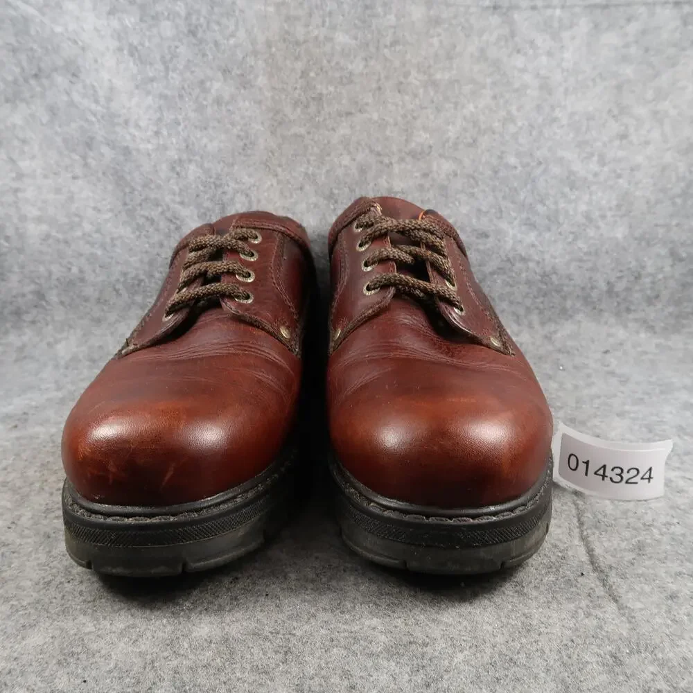 Hush Puppies Shoes Mens 10.5 EW Derby Oxford Leather Dress Work Lug Sole Brown